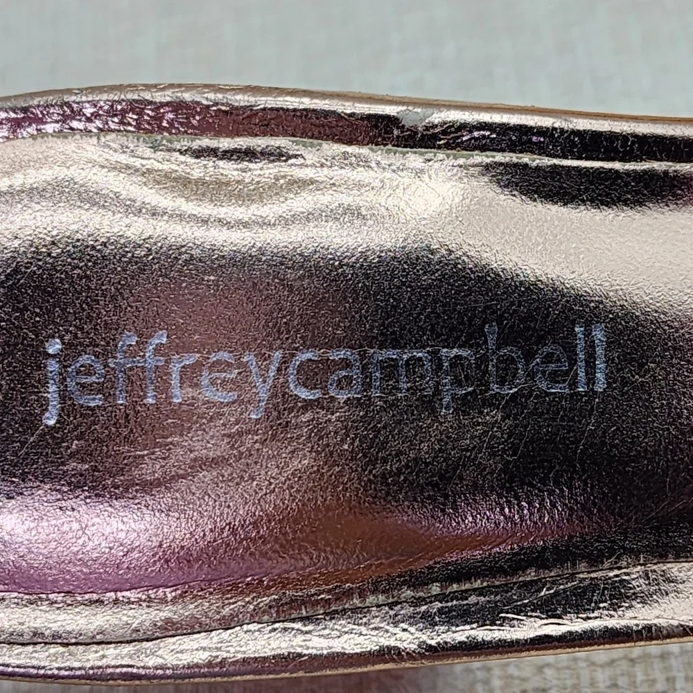 Jeffrey Campbell Women's Squared Open Toe Knotted Heeled Sandal Rose Gold - 8.5 - Picture 7 of 9